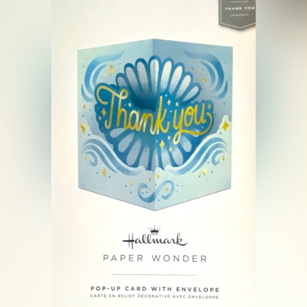 Hallmark Paper Wonder Card with Blue Envelope Thank You